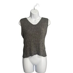 Vintage CLIO Silk Blend‎ V-Neck Knit Tank Top M